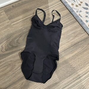 SKIMS seamless sculpt brief bodysuit black